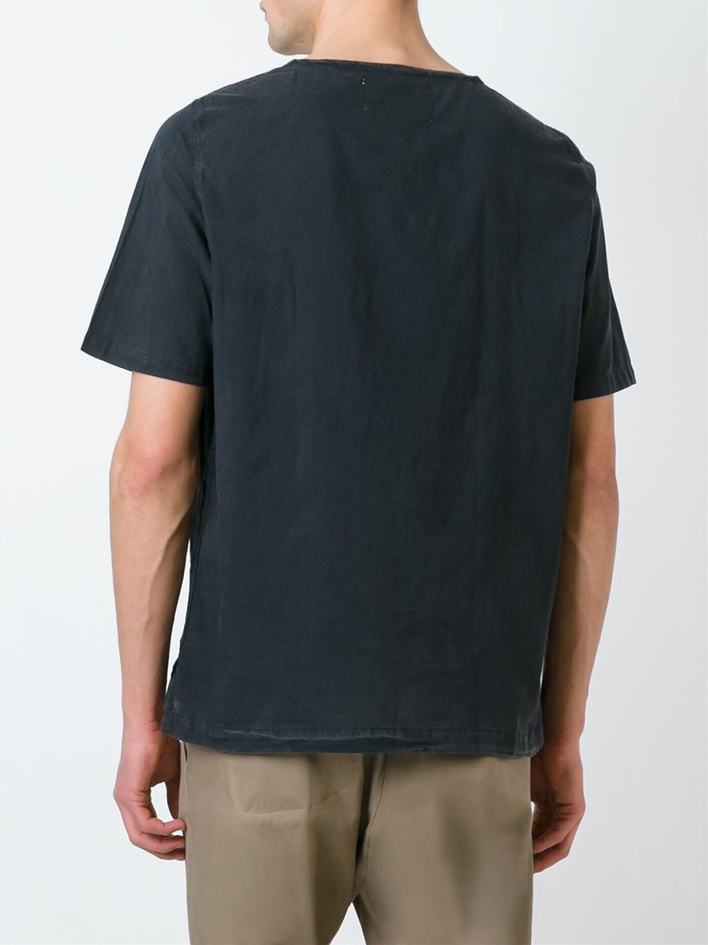 'Weaved Henley'T恤