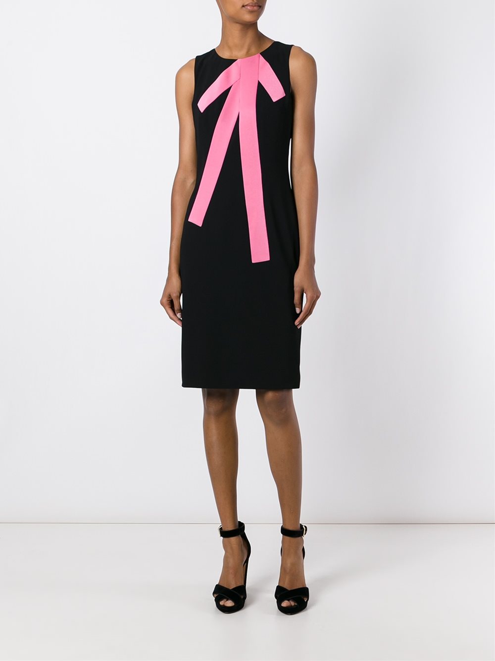 contrast stripe dress