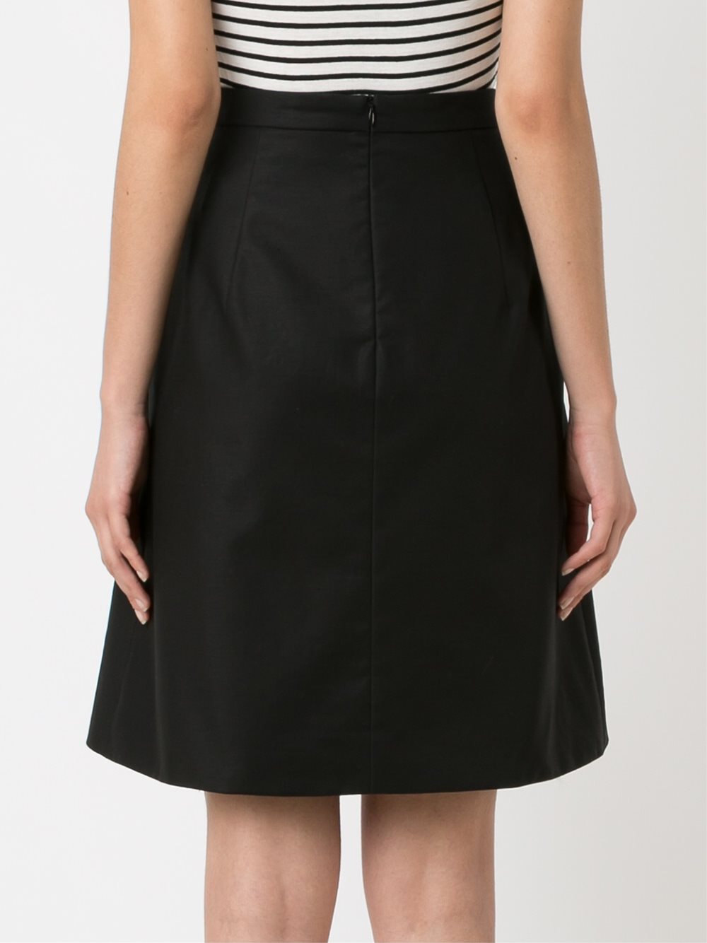 high-waisted skirt