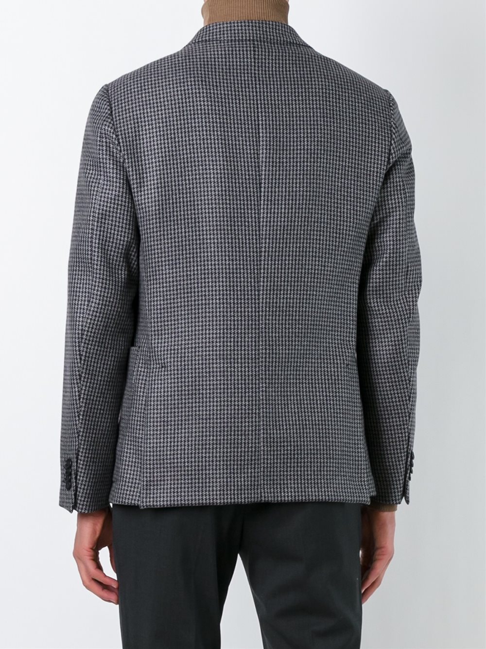 double breasted houndstooth jacket