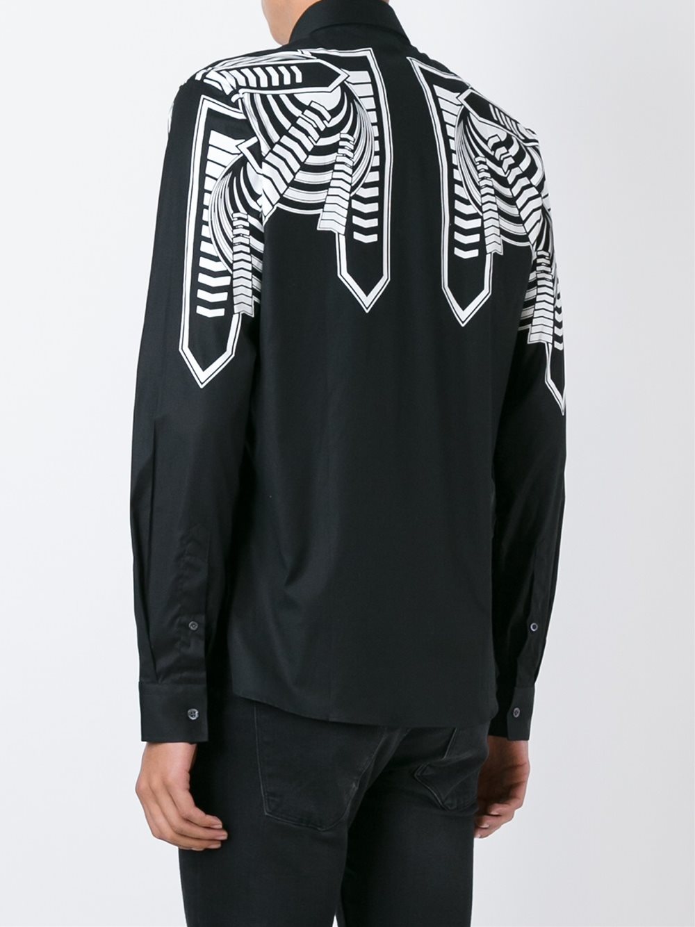 geometric print shirt