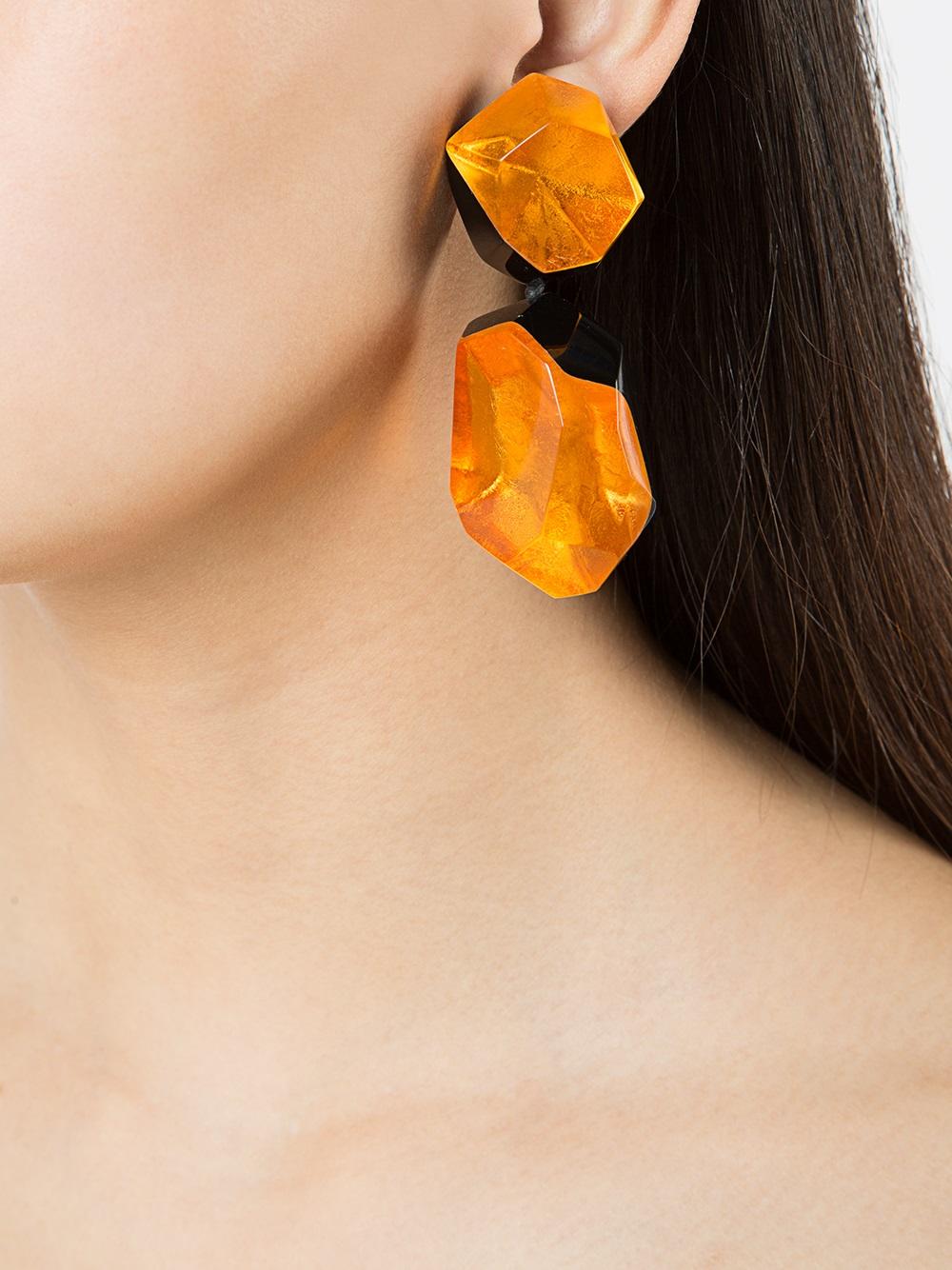 facet clip on earrings