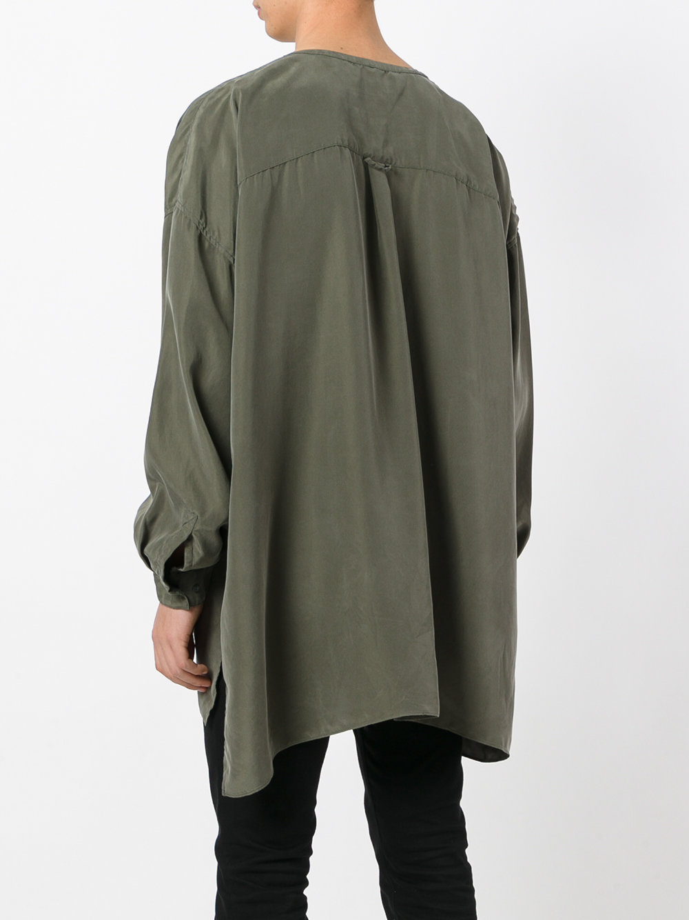 chest pockets oversized shirt