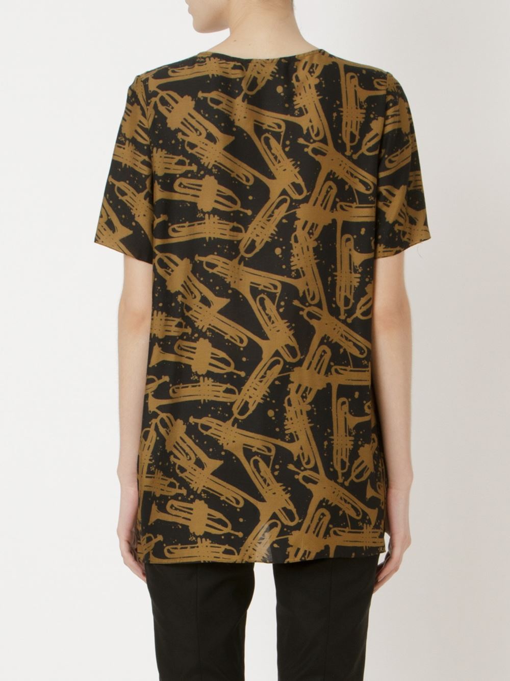 shortsleeved printed blouse