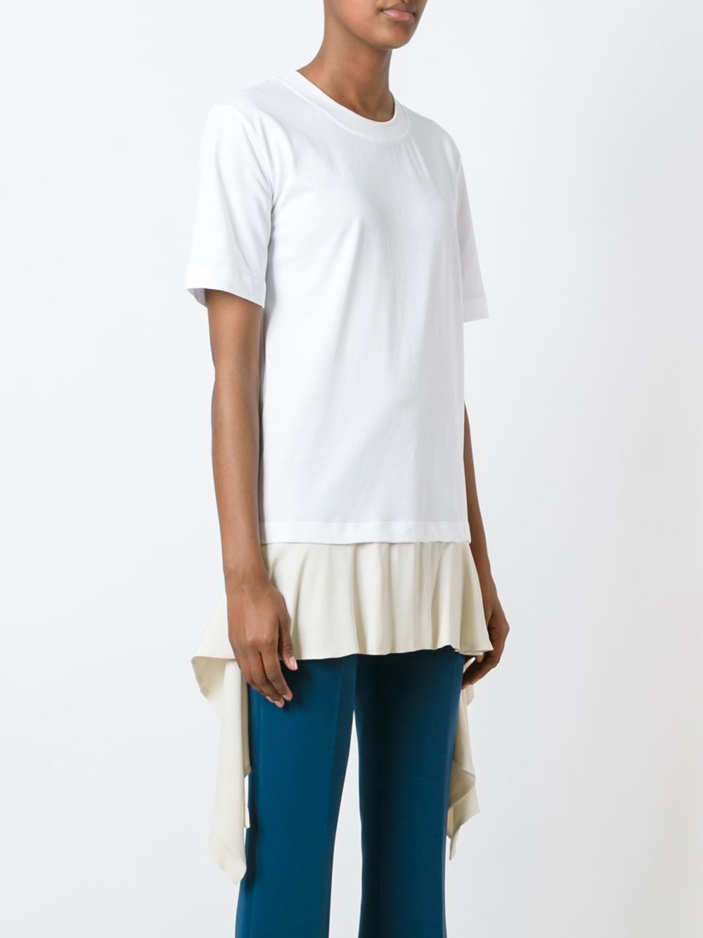 layered hem T-shirt 