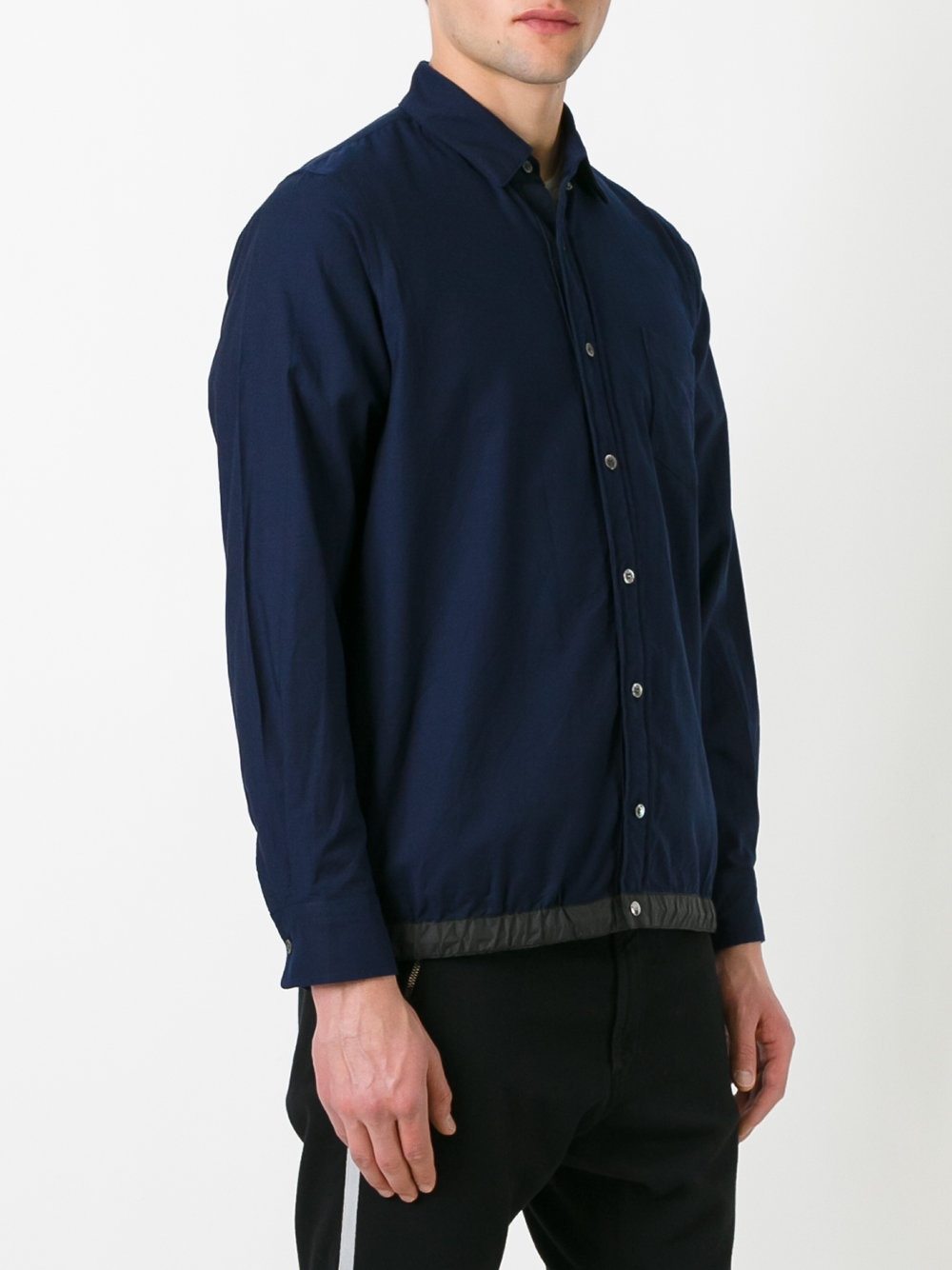 drawstring oxford shirt