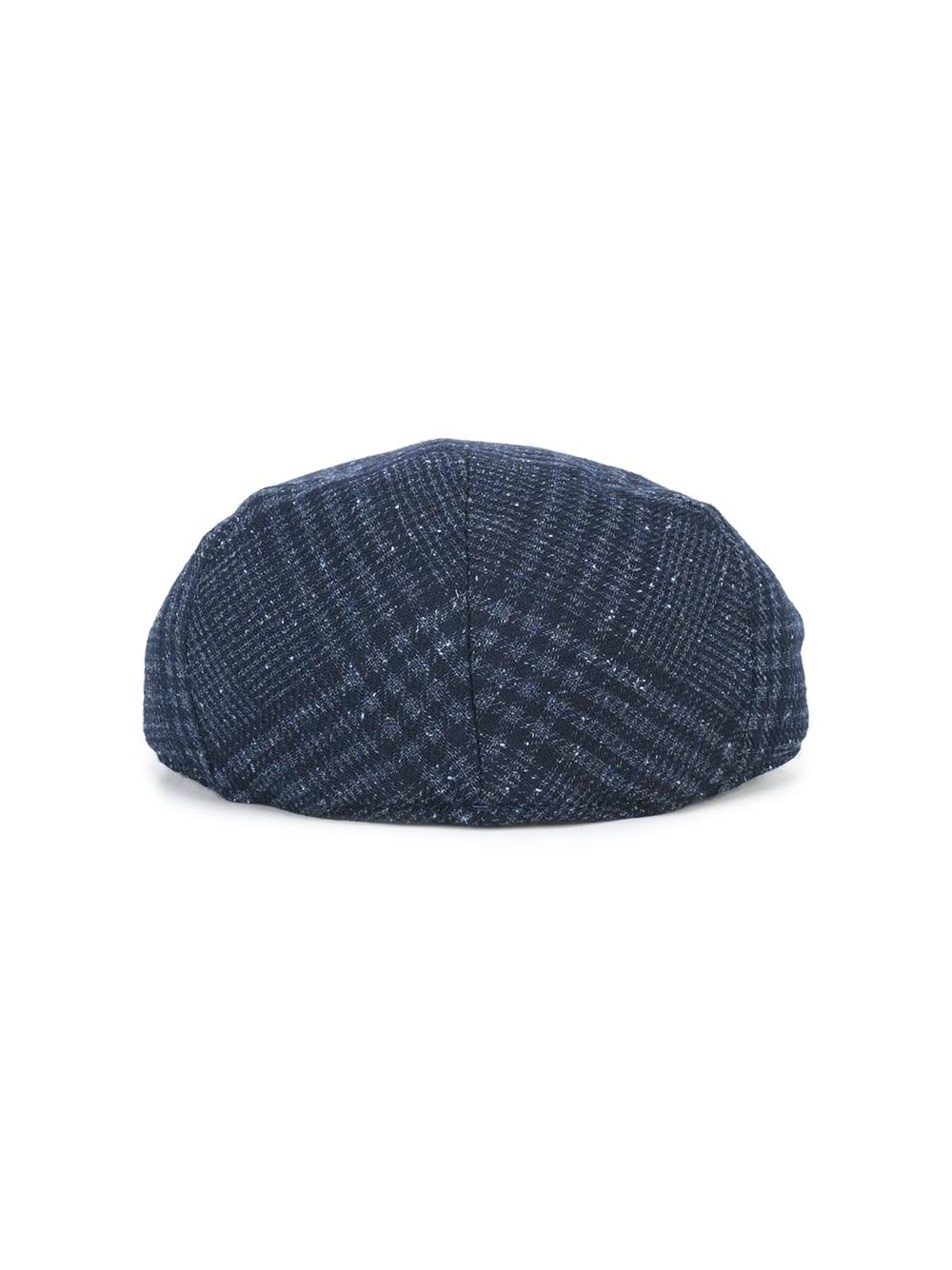 checked beret