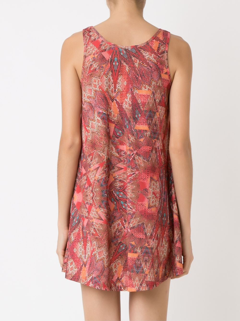 round neck printed dress