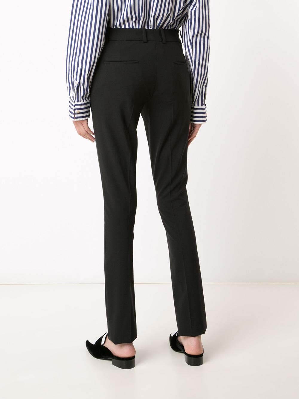 slim-fit tailored trousers