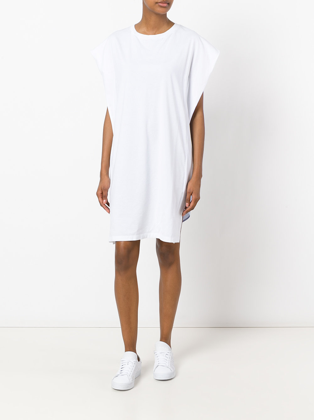 wide-arm T-shirt dress