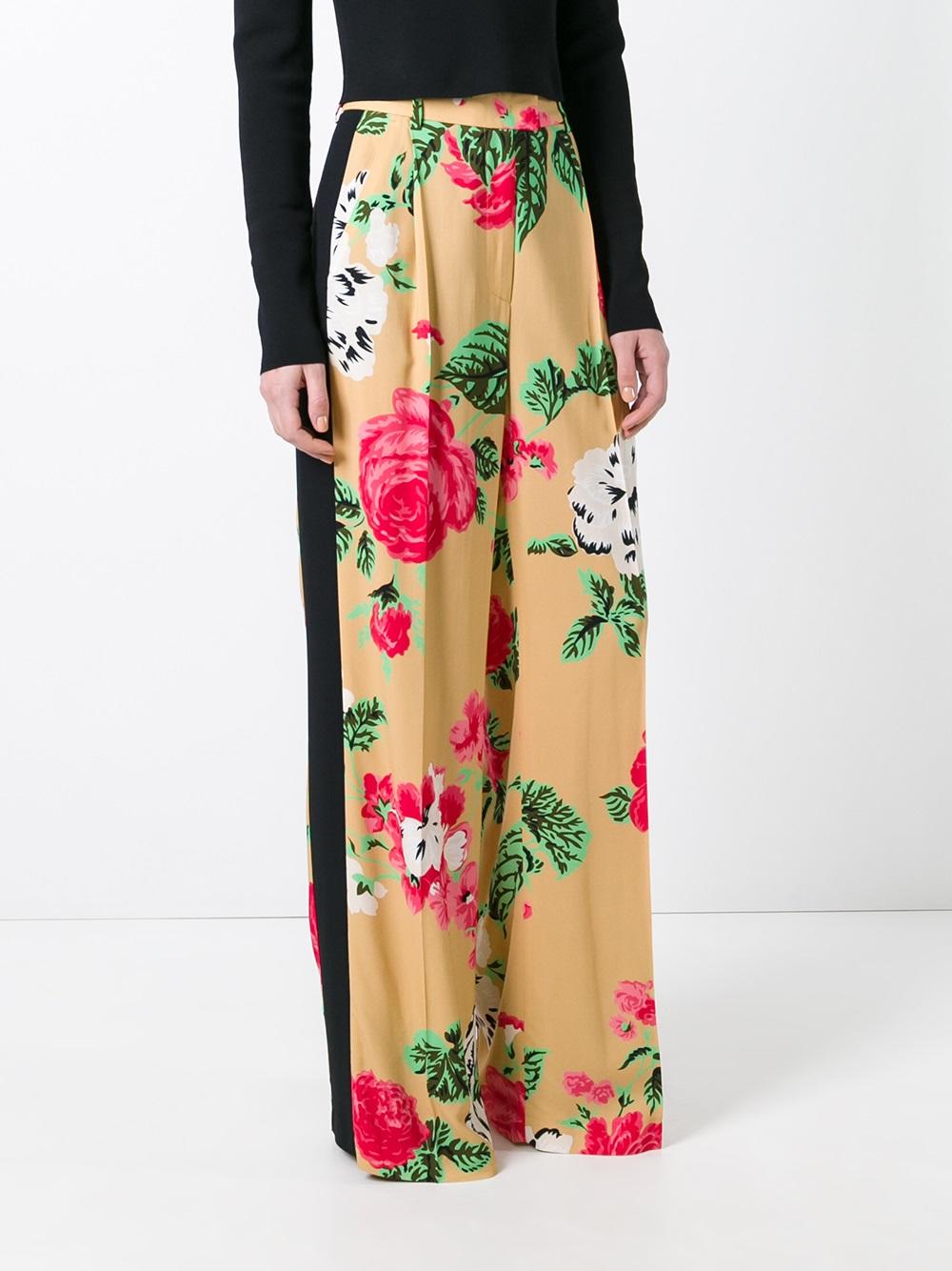 floral print trousers