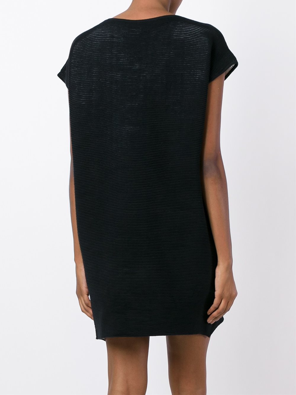 boxy ribbed-knit dress 