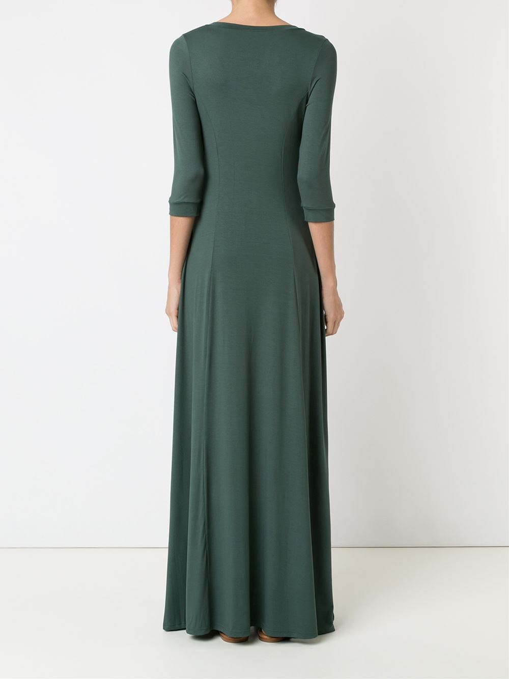 v-neck long evening dress