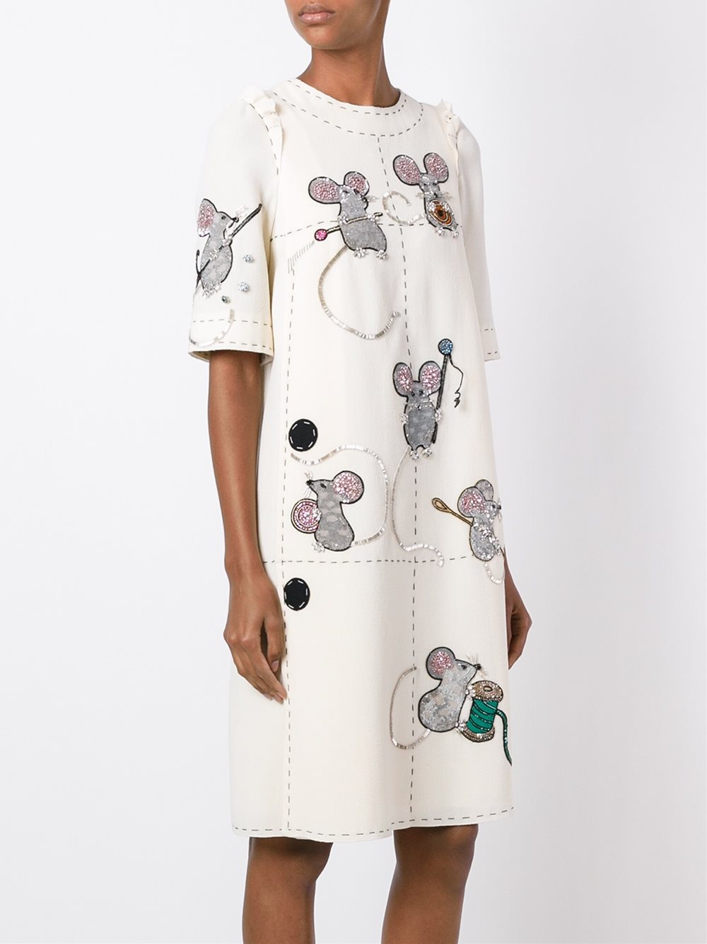 embroidered mouse dress 