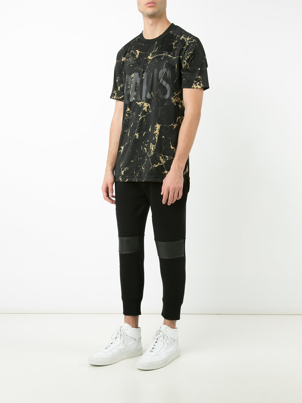 marbled 'Paris' T-shirt