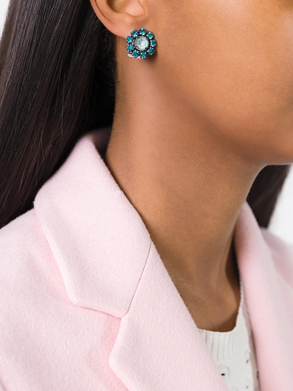 stone embellished earrings