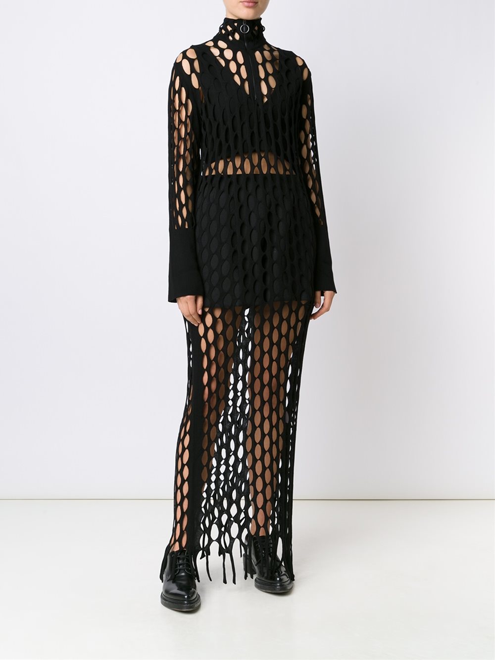 perforated dress