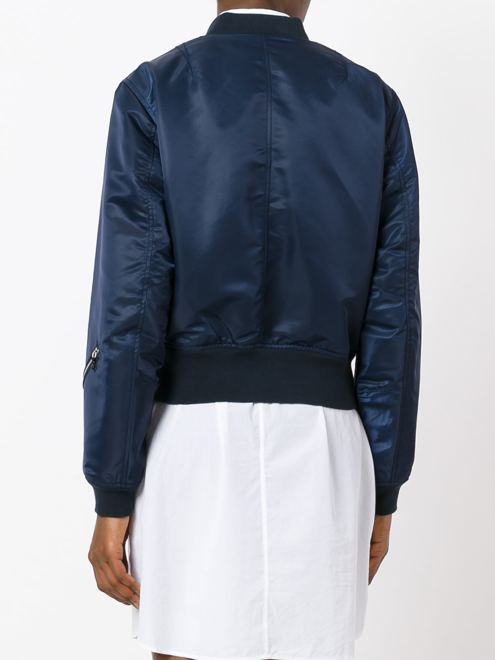 zip detail bomber jacket