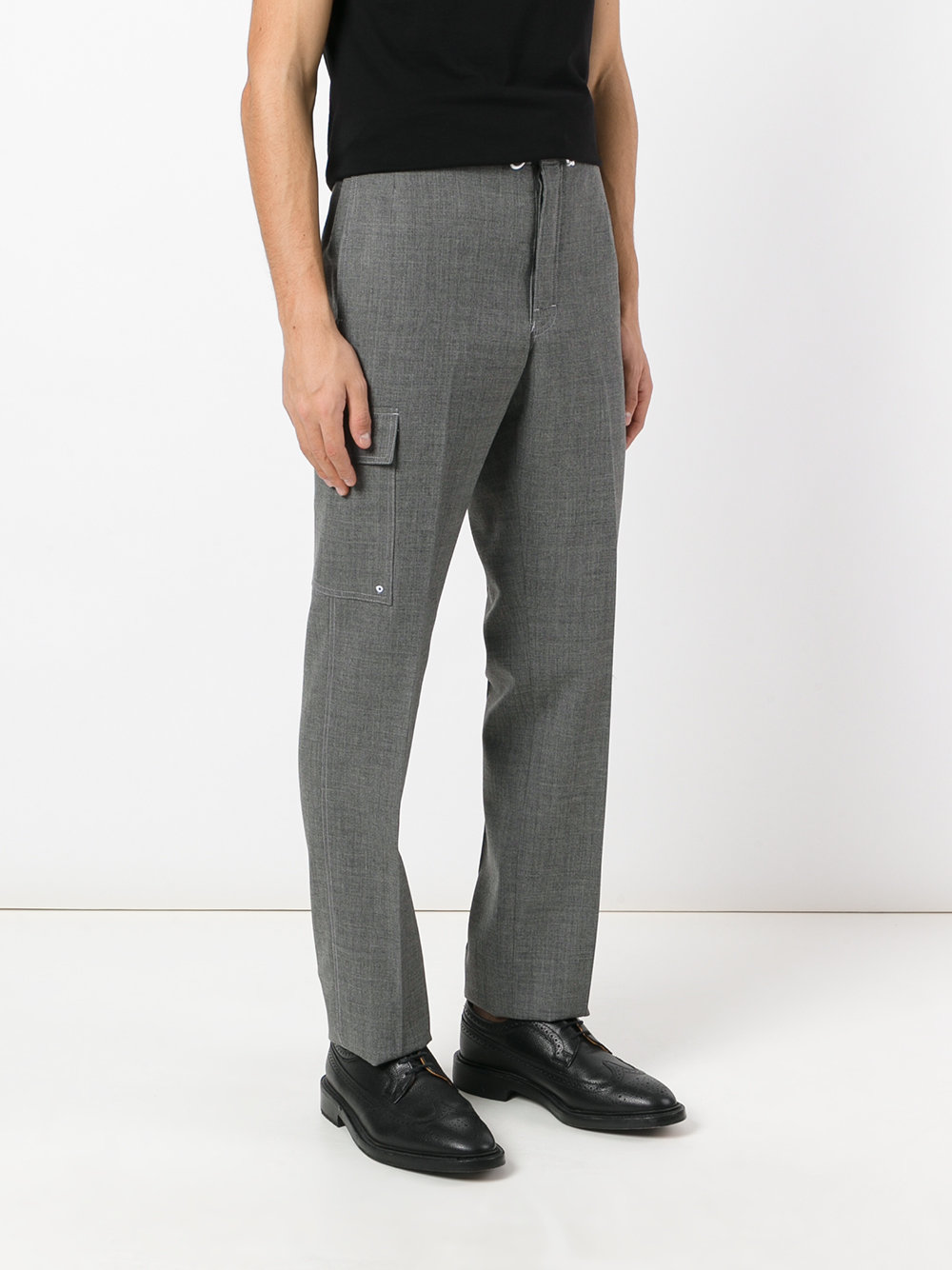 drawstring tailored trousers 