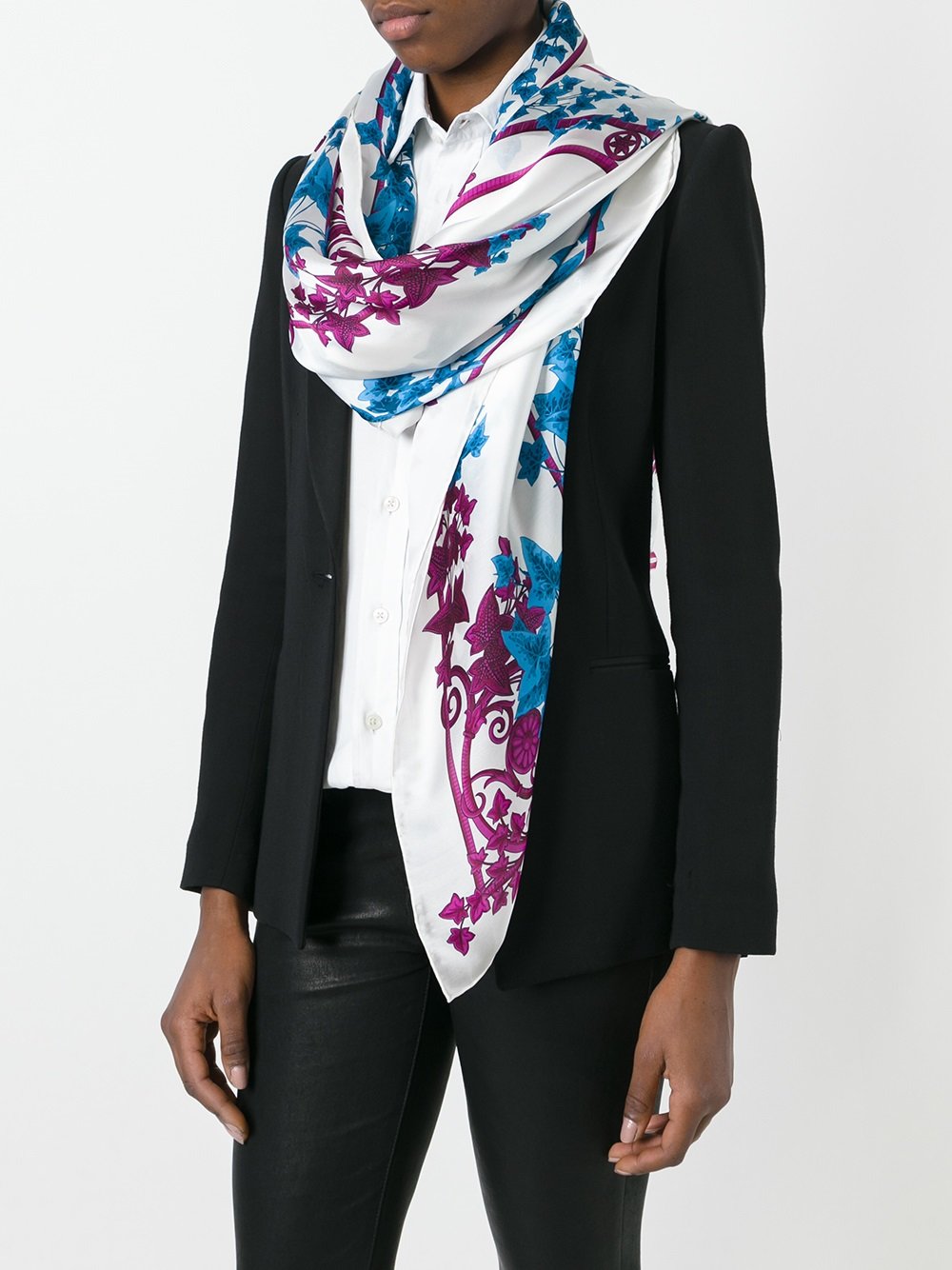 leaf print scarf