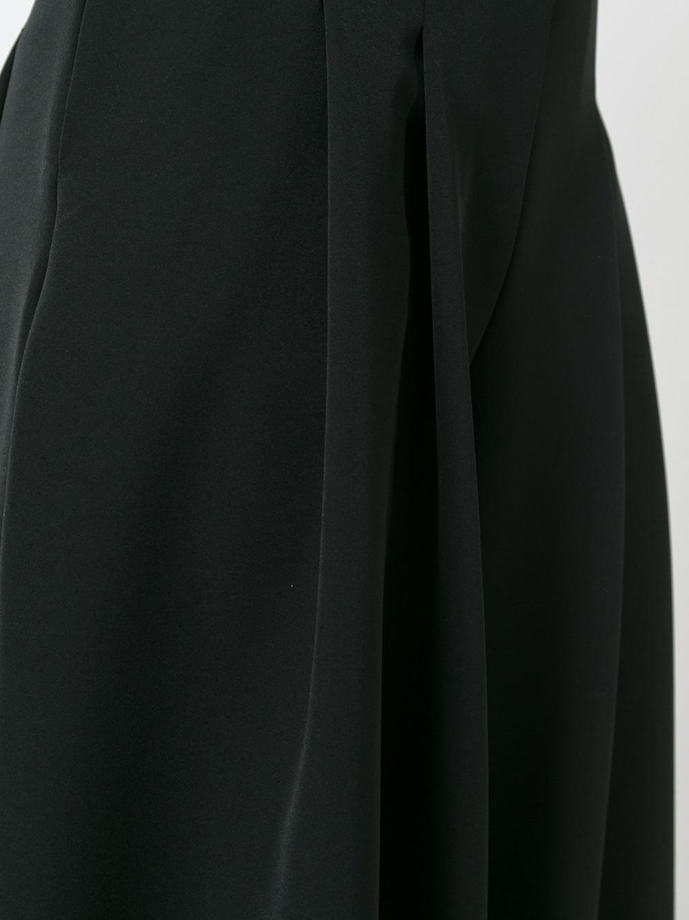 pleated wide-legged cropped trousers
