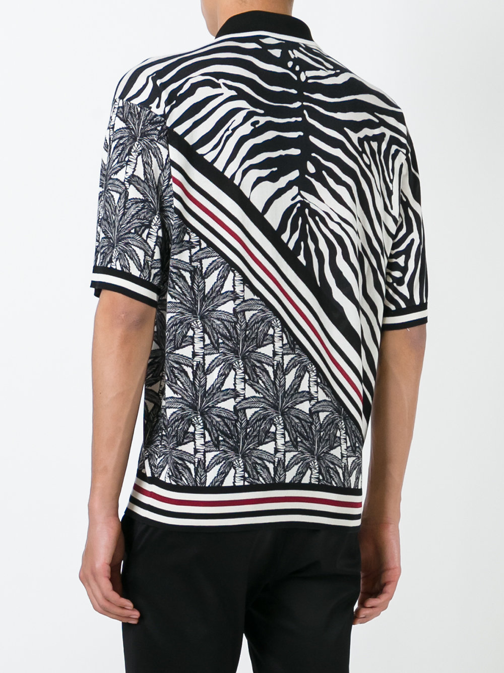 zebra stripe polo shirt