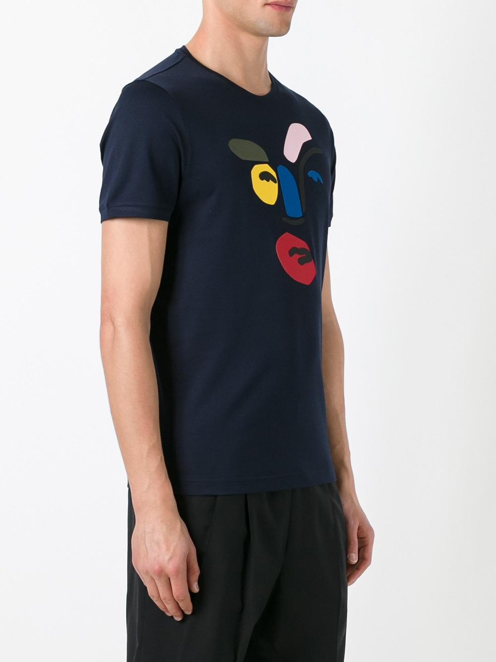 abstract face T-shirt