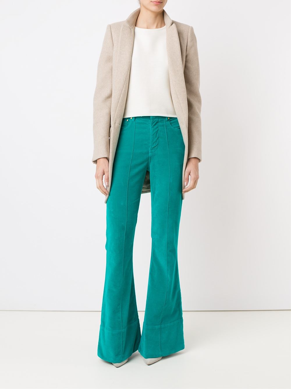 flared velvet trousers