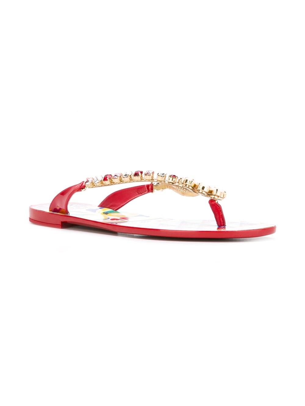embellished flat sandals