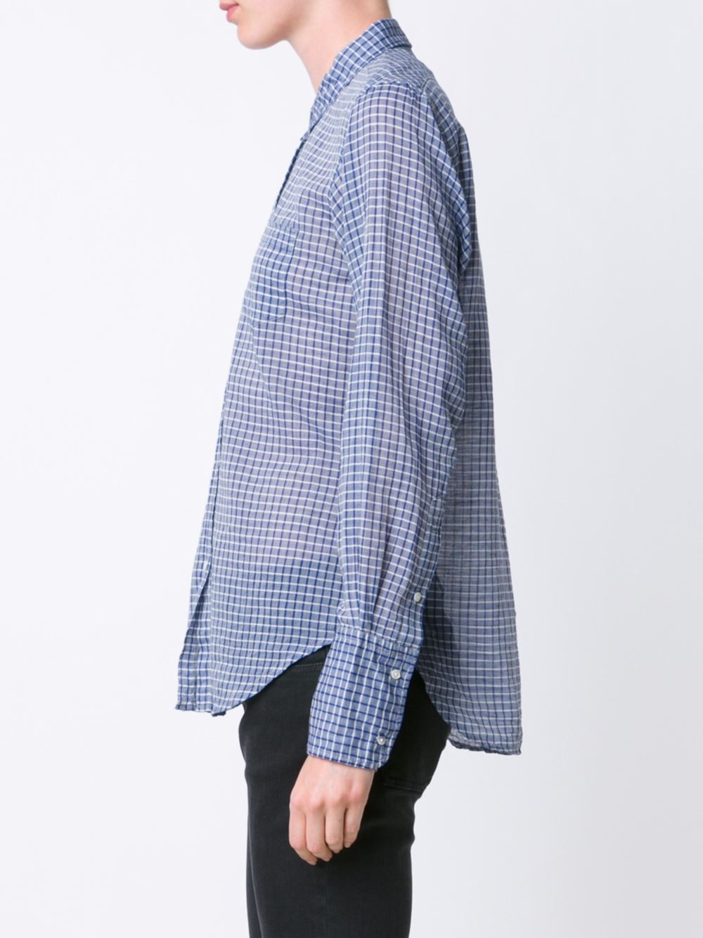 chest pocket checked shirt