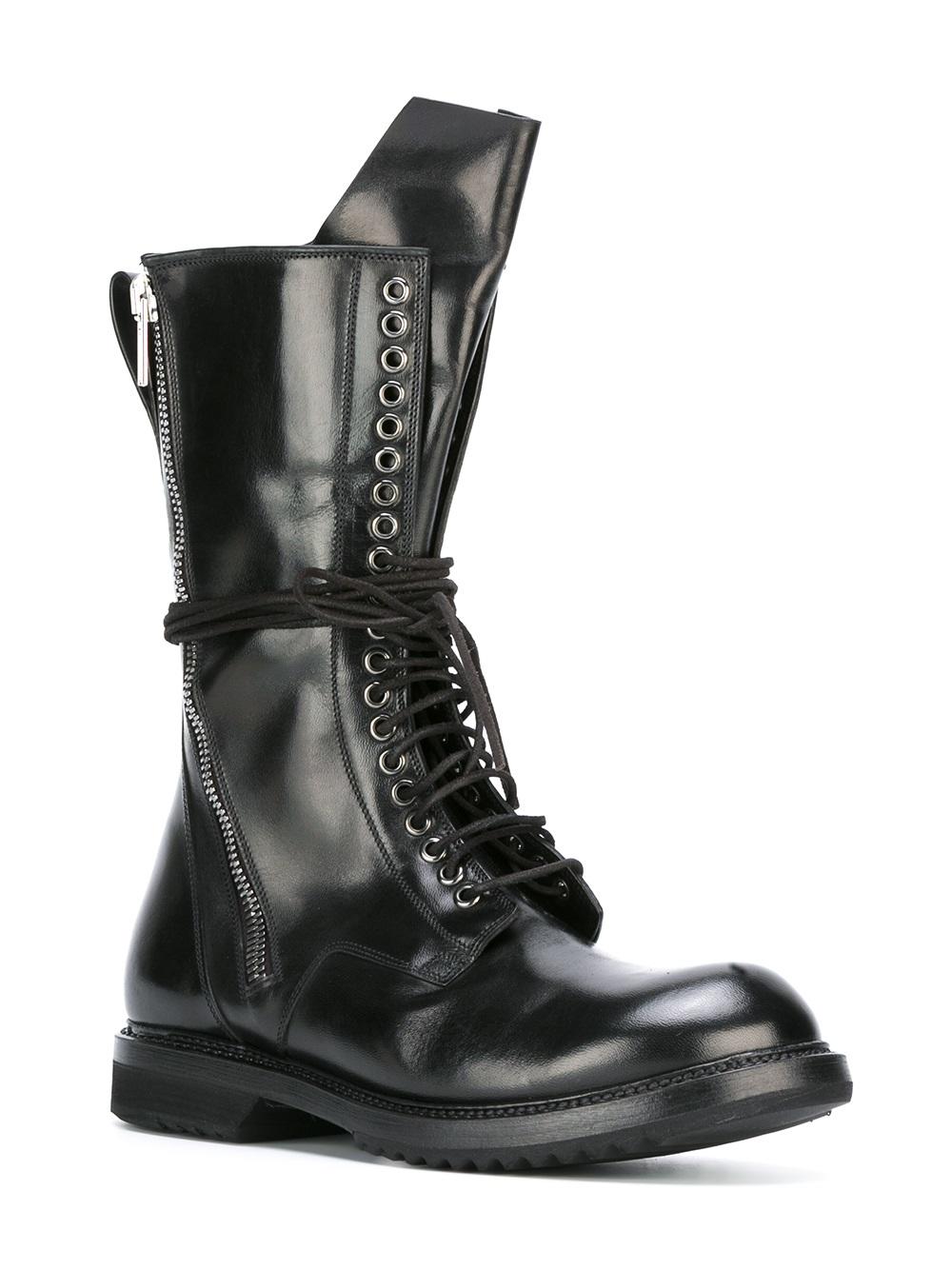 lace-up army boots