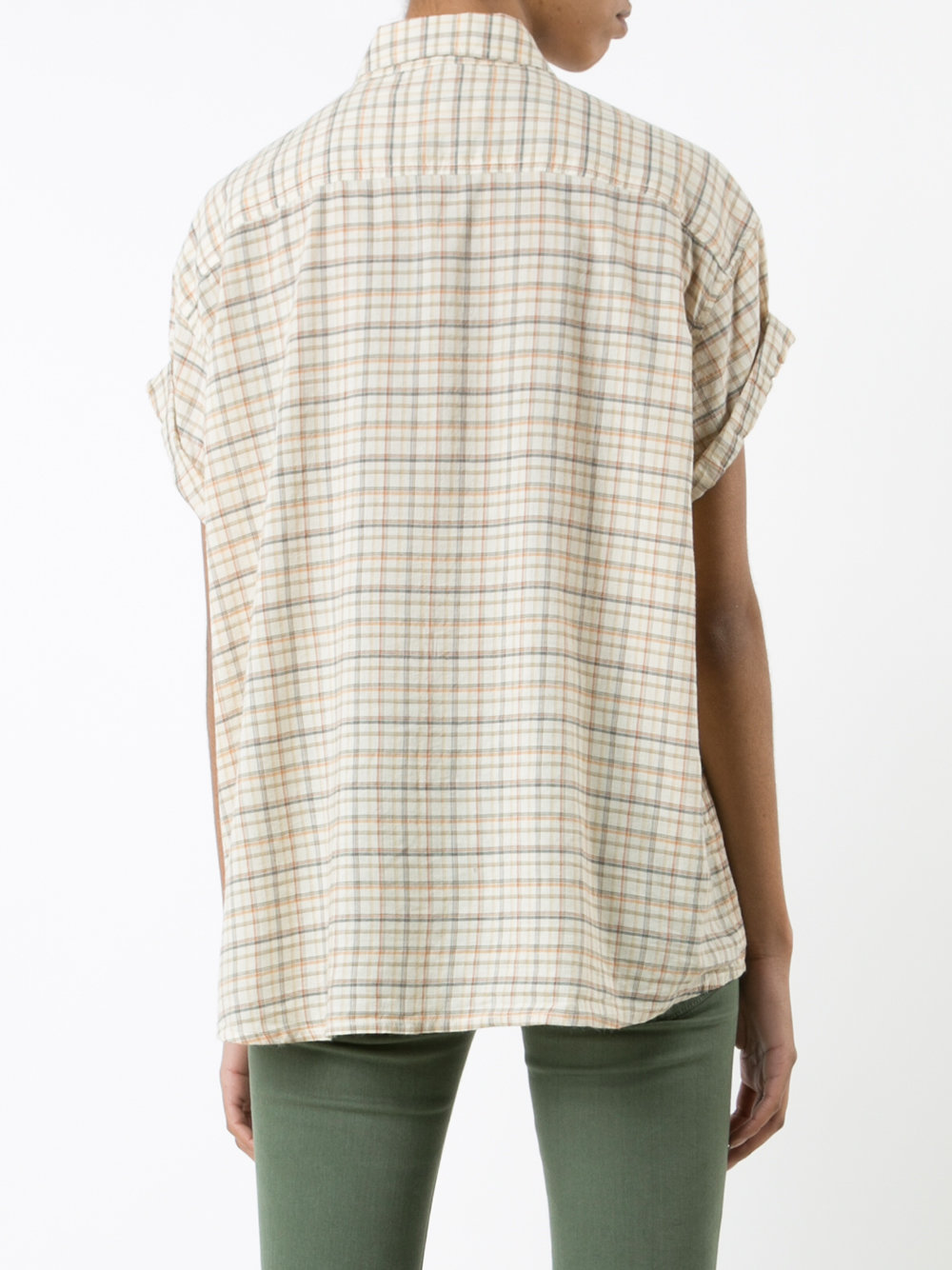 plaid shortsleeved shirt