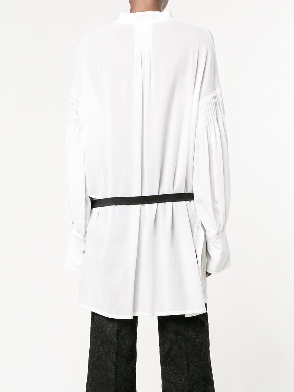 pleated long sleeve shirt 