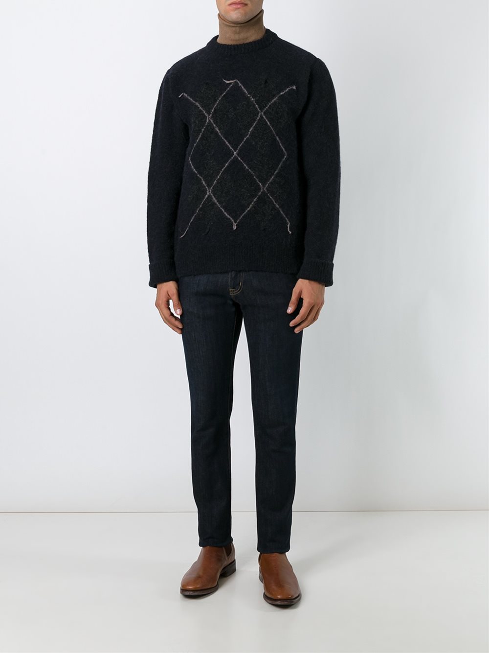 diamond print jumper