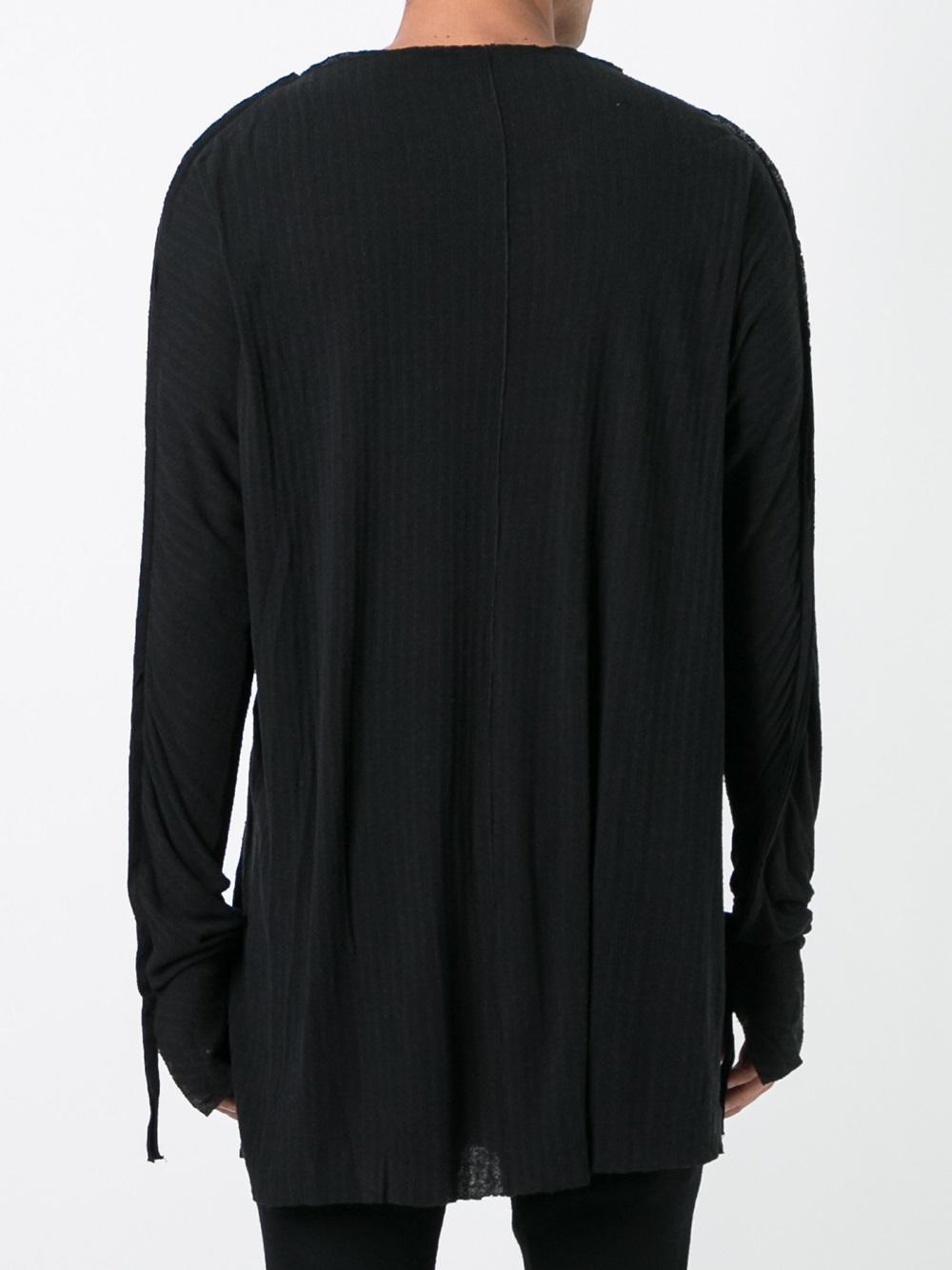 boat neck ribbed sweatshirt