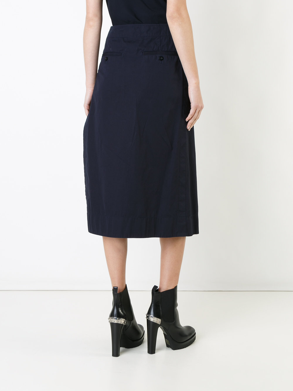 asymmetric pleated skirt