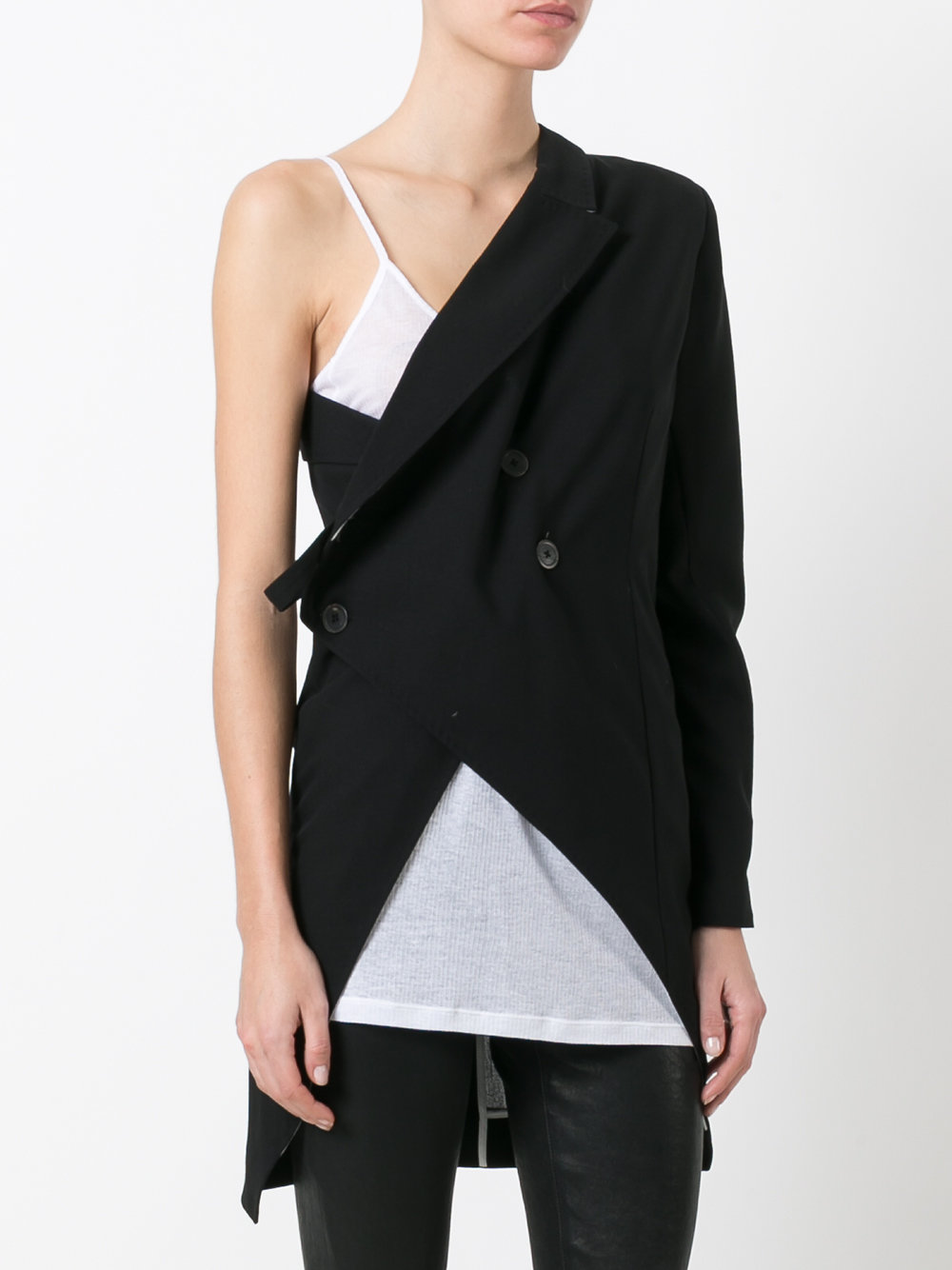 asymmetric single sleeve jacket