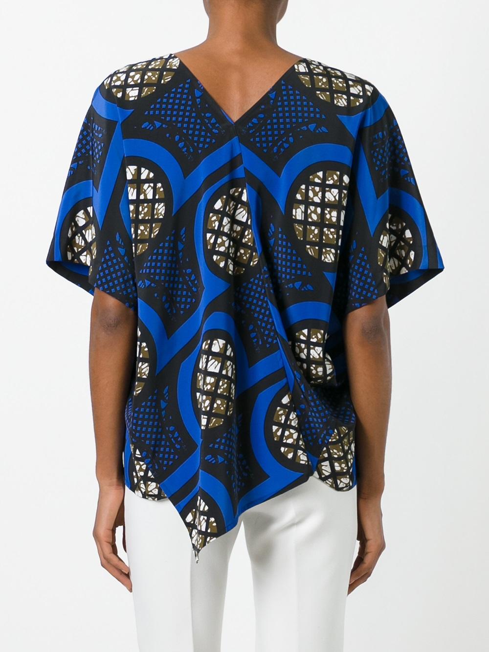 stylised print blouse