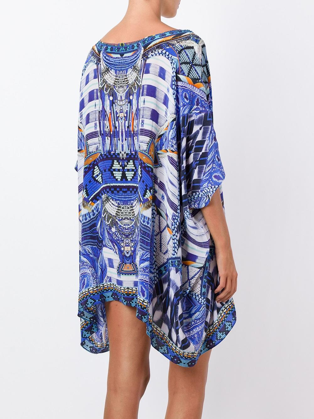 embellished printed kaftan