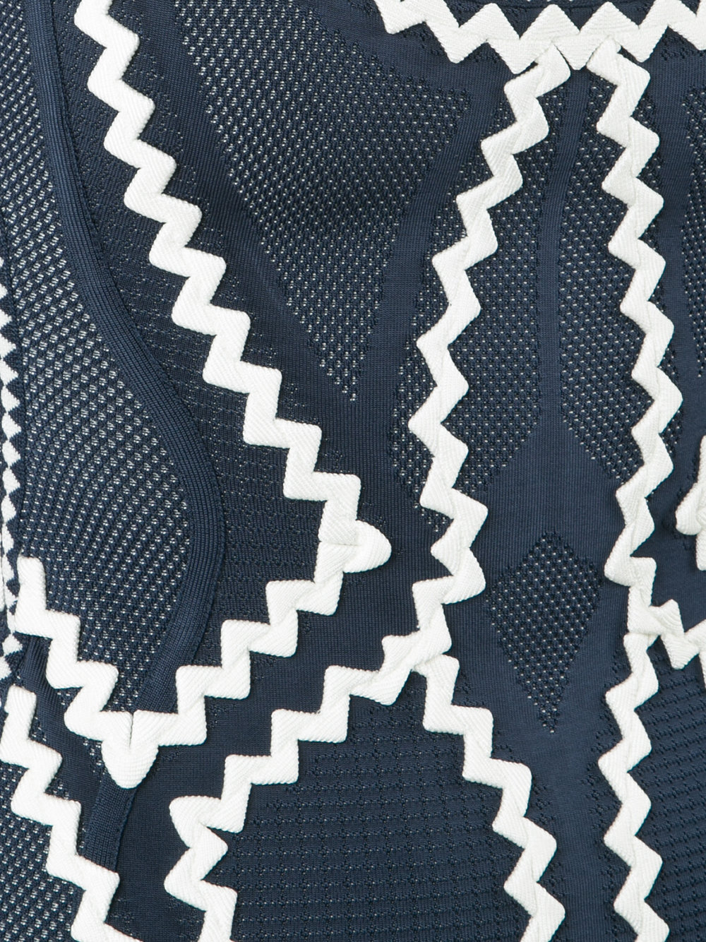 zig-zag print flared dress