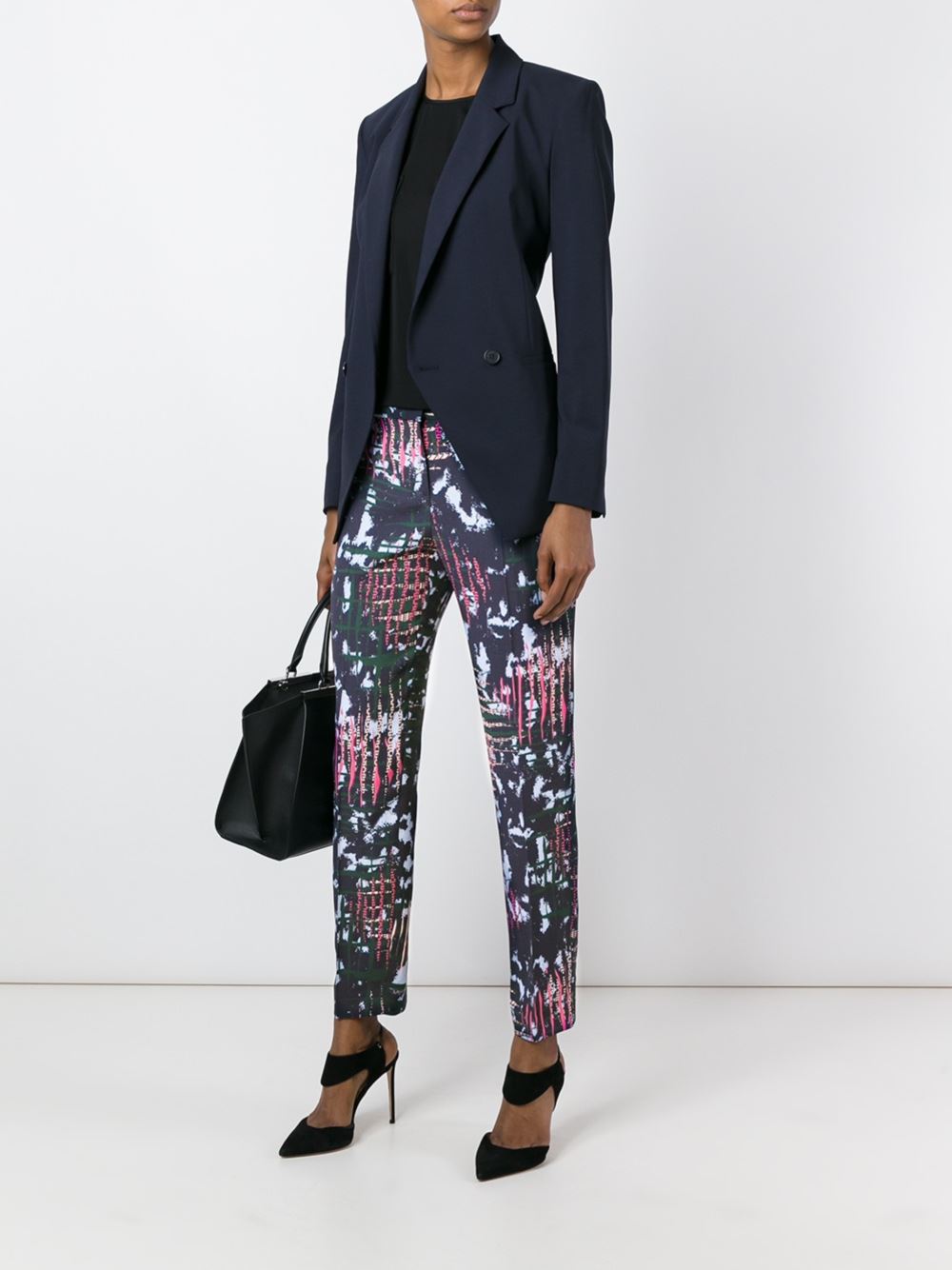abstract print trousers 