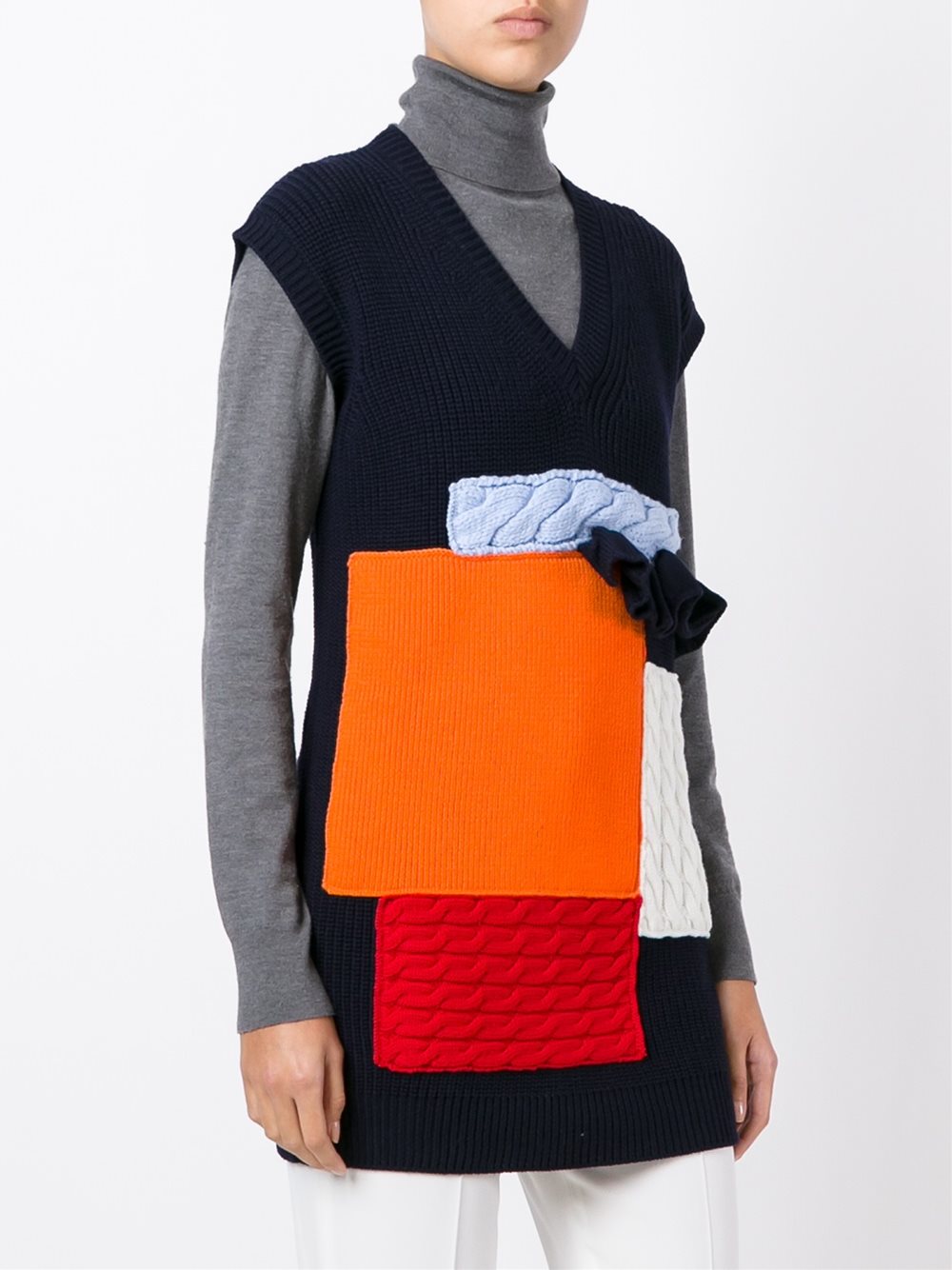 patchwork knitted tunic