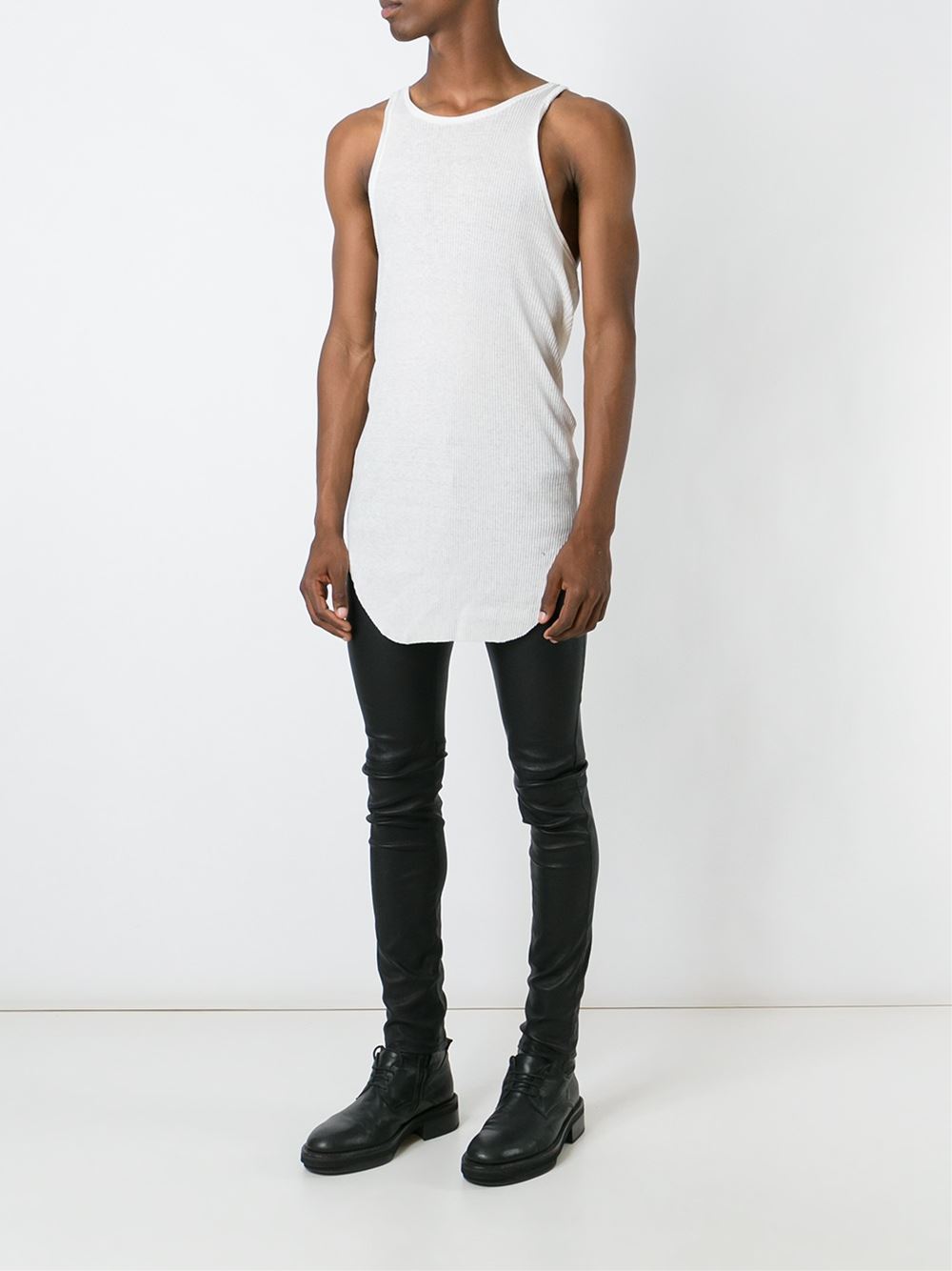 long ribbed vest