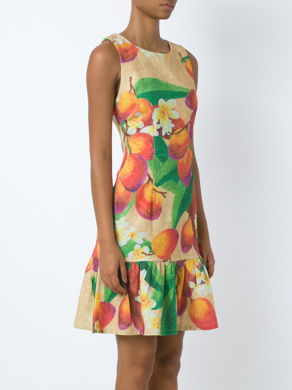 mango and floral sleeveless dress