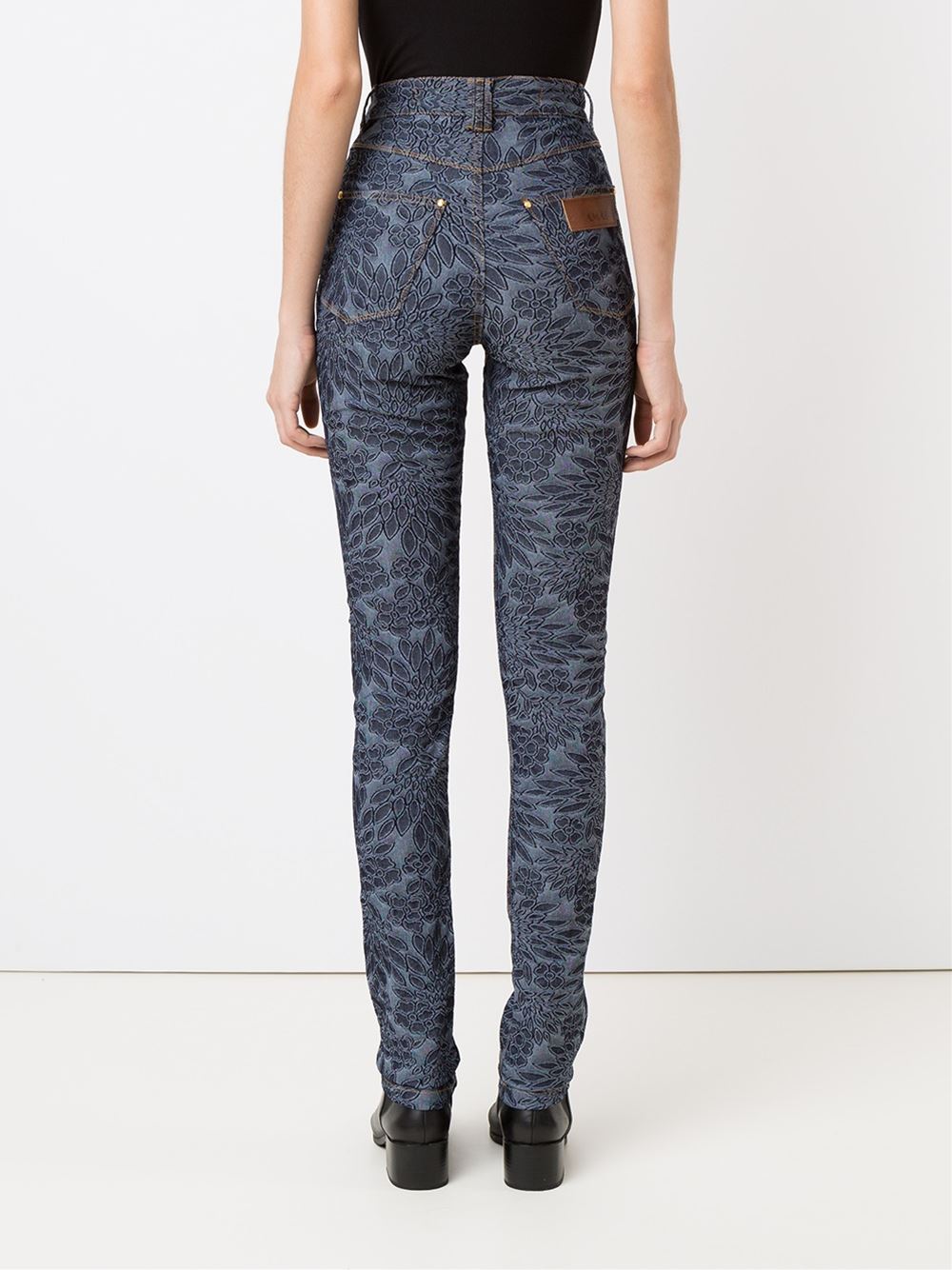high-waisted skinny jeans