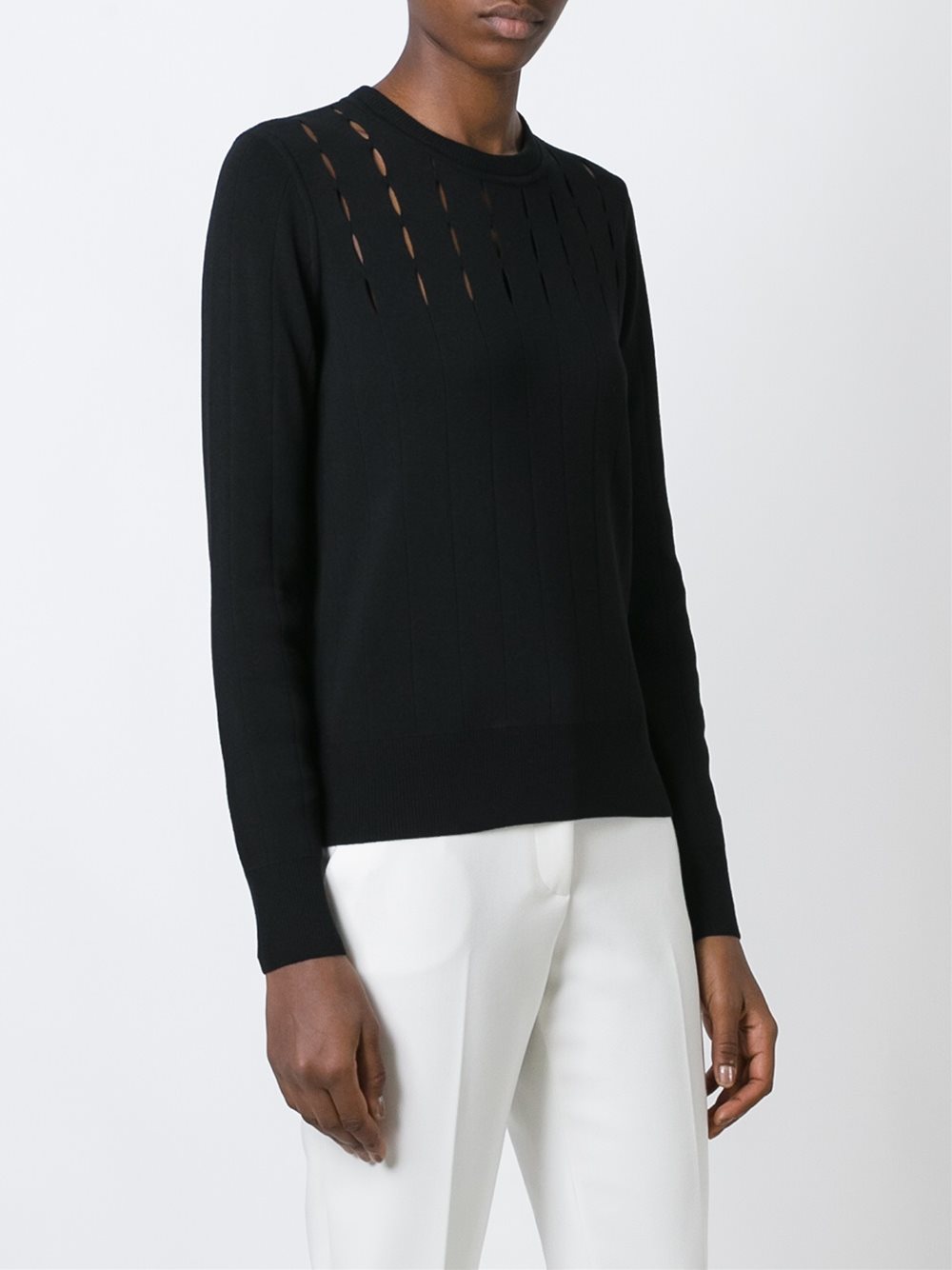 open panel knitted top