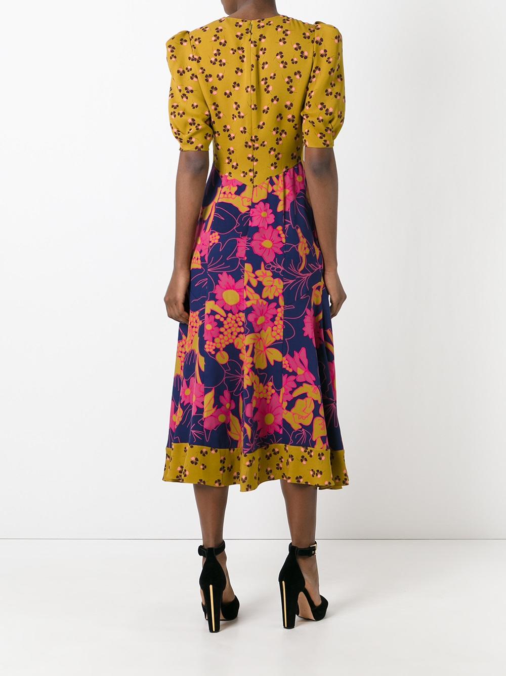 long printed bow dress 