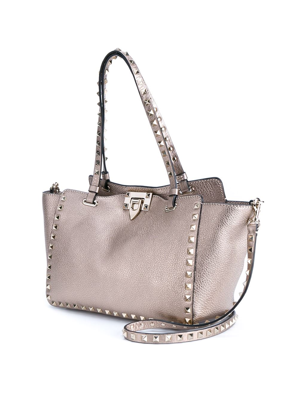 'Rockstud'小号梯形手提包