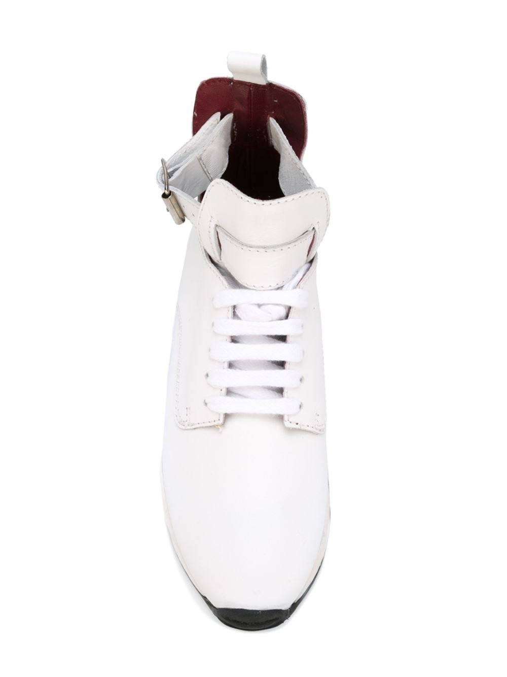 buckle detail hi-top sneakers