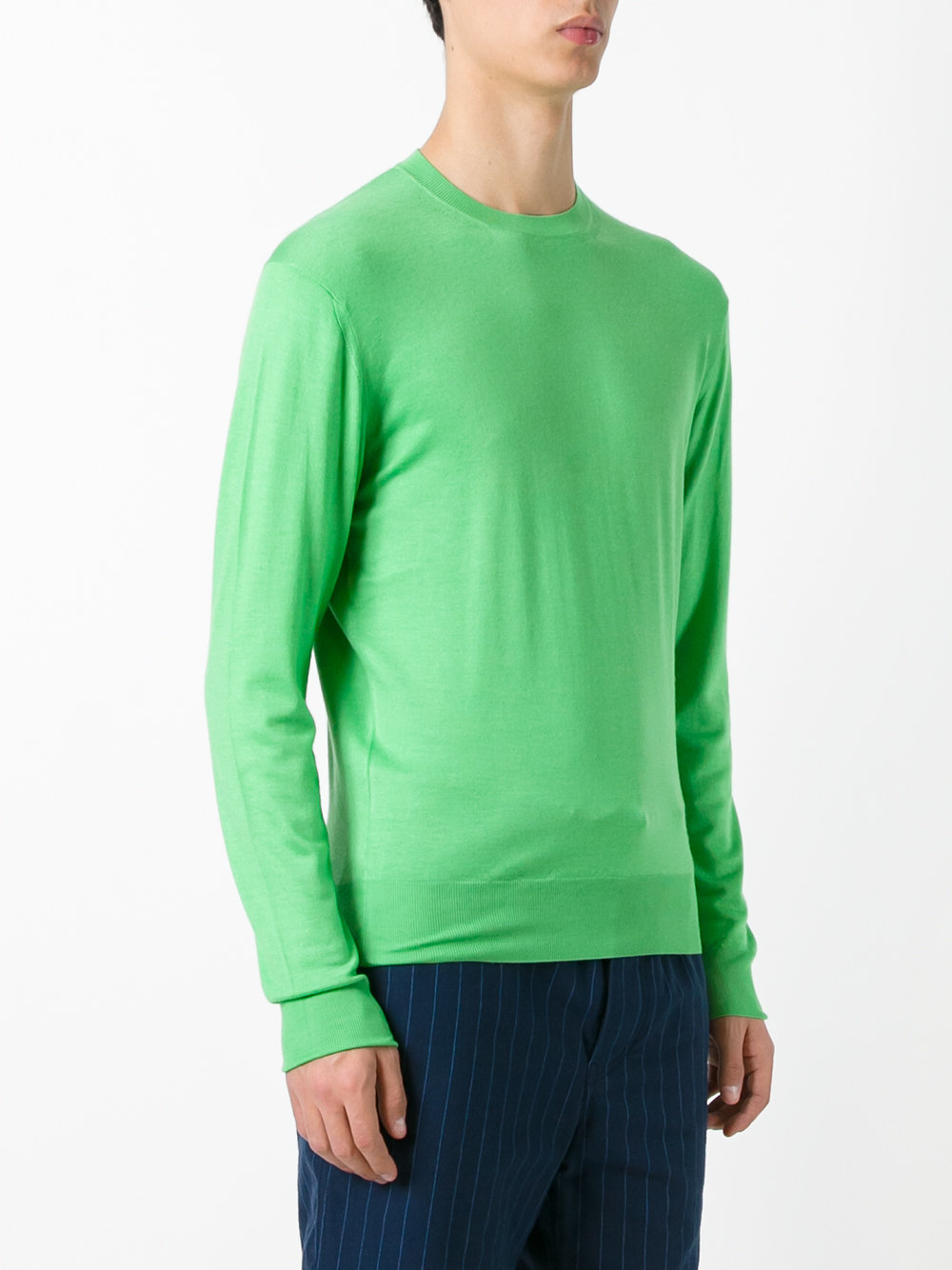 ribbed trim jumper